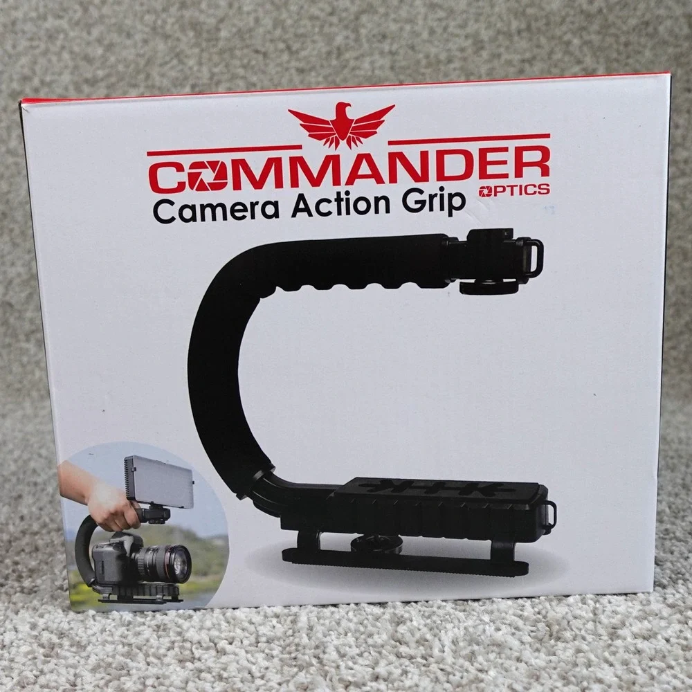 Commander Optics Camera Action Grip Handheld C-Shape Video Stabilizer Black
